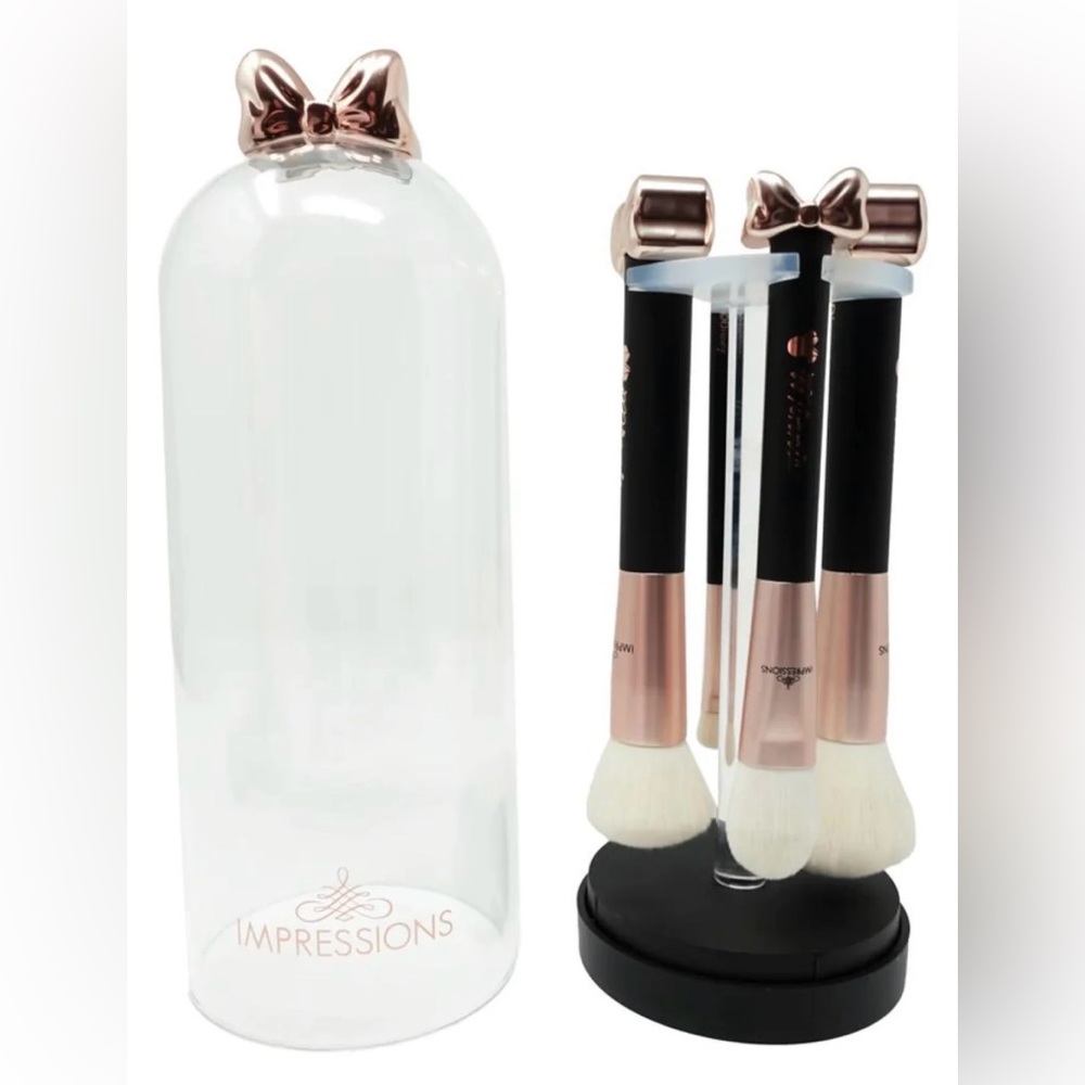 Impressions Rose Gold and Black Makeup Brush Set